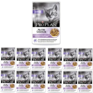 Purina Pro Plan Cat Junior Indyk w Sosie 12x85g 