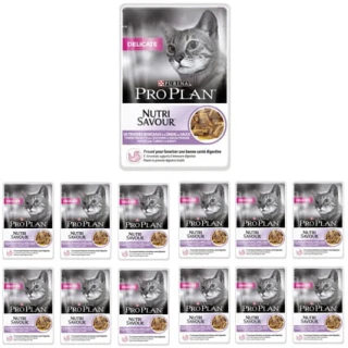  Purina Pro Plan Cat Delicate Indyk w Sosie 12x85g 