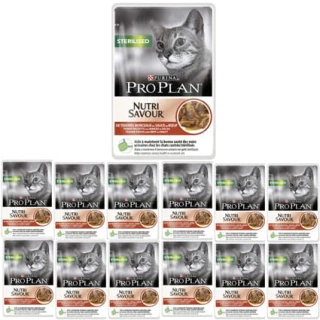  Purina Pro Plan Cat Sterilised Wołowina w Sosie 12x85g