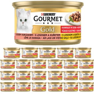 Gourmet Gold Karma dla kotów łosoś i kurczak w sosie z pomidorami 24 x 85 g