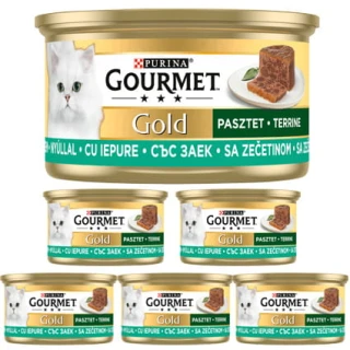Gourmet Gold Karma dla kotów pasztet z kawałkami królika 6 x 85g 