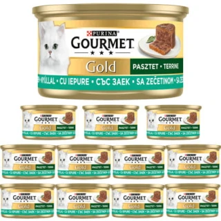 Gourmet Gold Karma dla kotów pasztet z kawałkami królika 12 x 85g 
