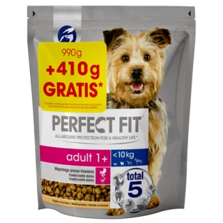 PERFECT FIT Adult z kurczakiem dla  małych ras 990g+410g GRATIS!