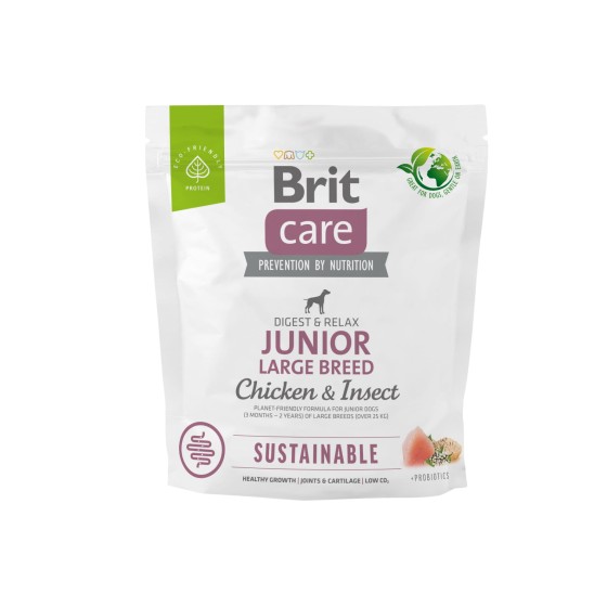 BRIT_CARE_DOG_SUSTAINABLE_JUNIOR_LARGE_CHICKEN&INSECT_1KG_FRONT.jpg