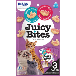 INABA Cat Juicy Bites Shrimp Seafood przysmaki dla kota 3x11,3g 