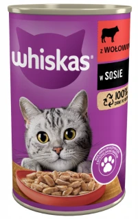 Whiskas Adult puszka z wołowiną w sosie 400g