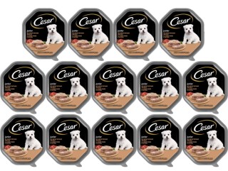 Cesar Junior z delikatnym indykiem i cielęciną 14x150g 