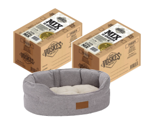 Voskes  karma mokra dla kota MIX 10 smaków 48x85g + legowisko GRATIS!