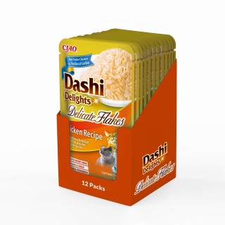 INABA CAT DASHI DELIGHTS FLAKES CHICKEN 12x40g