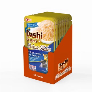 INABA CAT DASHI DELIGHTS FLAKES CHICKEN TUNA 12x40g