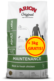 Arion Original Adult Large Chicken 12kg + 3kg GRATIS!