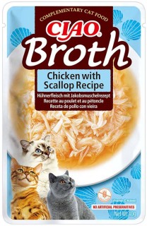 Inaba Ciao Broth Chicken with Scallop 40g 