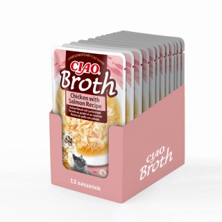 Inaba Ciao Broth Chicken with Salmon Recipe 12x40g
