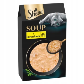 Sheba Soup z Kurczakiem 4x40g Mokra Karma dla Kota