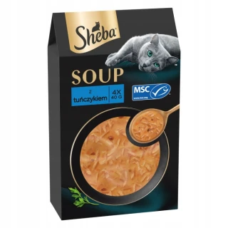 Sheba Soup Tuńczyk 4x40g Mokra Karma w Sosie dla Kota
