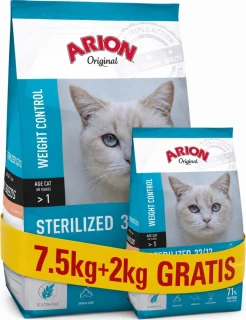 Arion Original Cat Sterilised Łosoś  7,5kg+2kg GRATIS