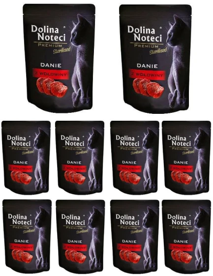 Dolina Noteci Premium Danie z Wołowiny dla kota 10x85g