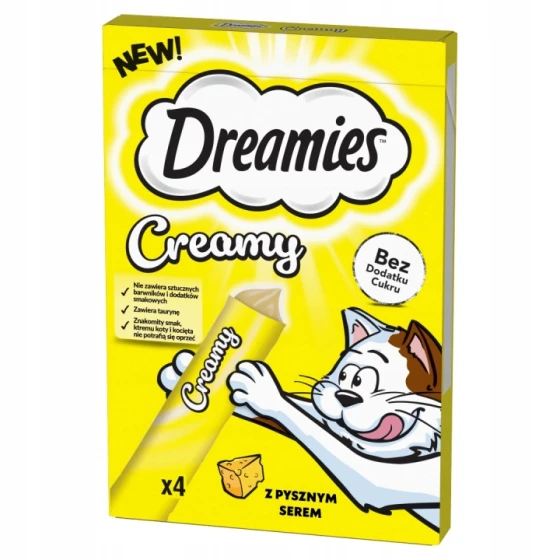 Dreamies Creamy kremowy przysmak z serem 4x10g