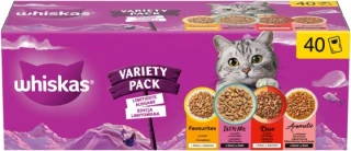 Whiskas Variety Pack w sosie i galaretce 40x85g