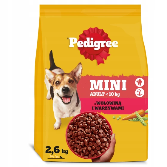 Pedigree Adult Mini wołowina z warzywami 2,6kg