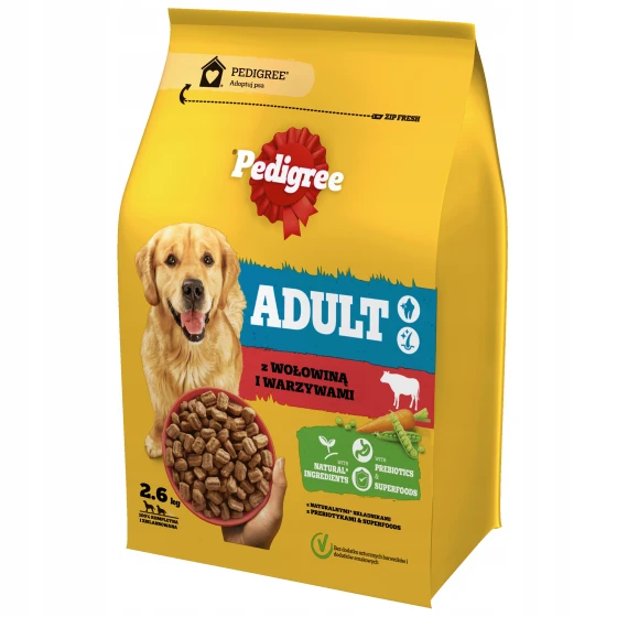 PEDIGREE Adult  wołowina z warzywami 2,6kg