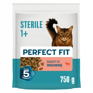 Perfect Fit Karma Sucha dla Kotów Sterylizowanych z Wołowiną 750 g