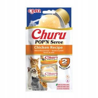 INABA Churu Pop'n Serve Chicken 2x35g – Przysmak dla Kota z Kurczakiem