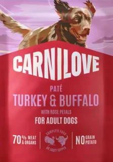 Carnilove Adult Indyk z Bawołem i Płatkami Róży 300 g – karma mokra dla psa