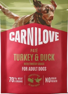 Carnilove Adult Indyk z Kaczką i Tymotką Łąkową 300 g – karma mokra dla psa