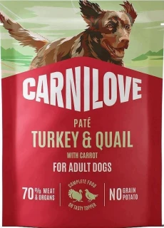 Carnilove Adult Indyk z Przepiórką i Marchewką 300 g – karma mokra dla psa