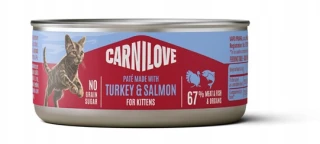 Carnilove Cat Paté Turkey & Salmon Kitten 100g - karma mokra dla kociąt