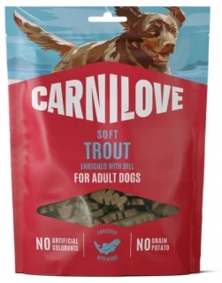 Carnilove Soft Snack Trout 200g – miękkie przysmaki dla psa z pstrągiem i koperkiem
