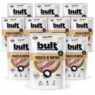 BULT Mielonka Bogata w Indyka 10 x 100 g – Karma Mokra dla Psa