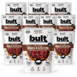 BULT Mielonka Bogata w Dziczyznę 10 x 100g – Karma Mokra dla Psa