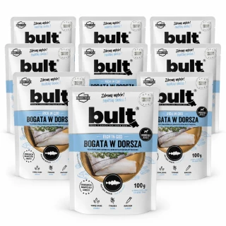 BULT Mielonka Bogata w Dorsza 10 x 100g – Karma Mokra dla Psa