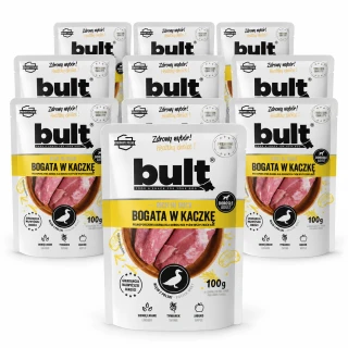 BULT Mielonka Bogata w Kaczkę 10 x 100g – Karma Mokra dla Psa